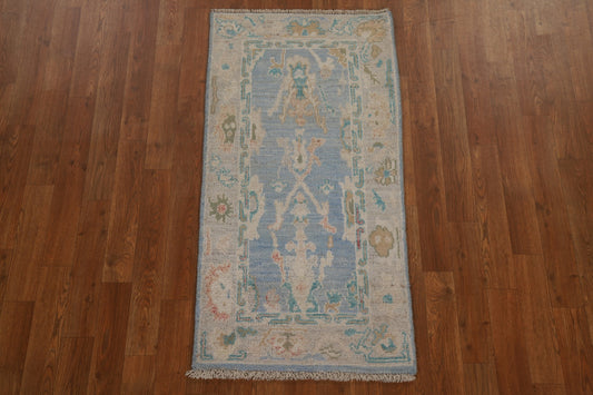 Vegetable Dye Oushak Oriental Wool Rug 2x4