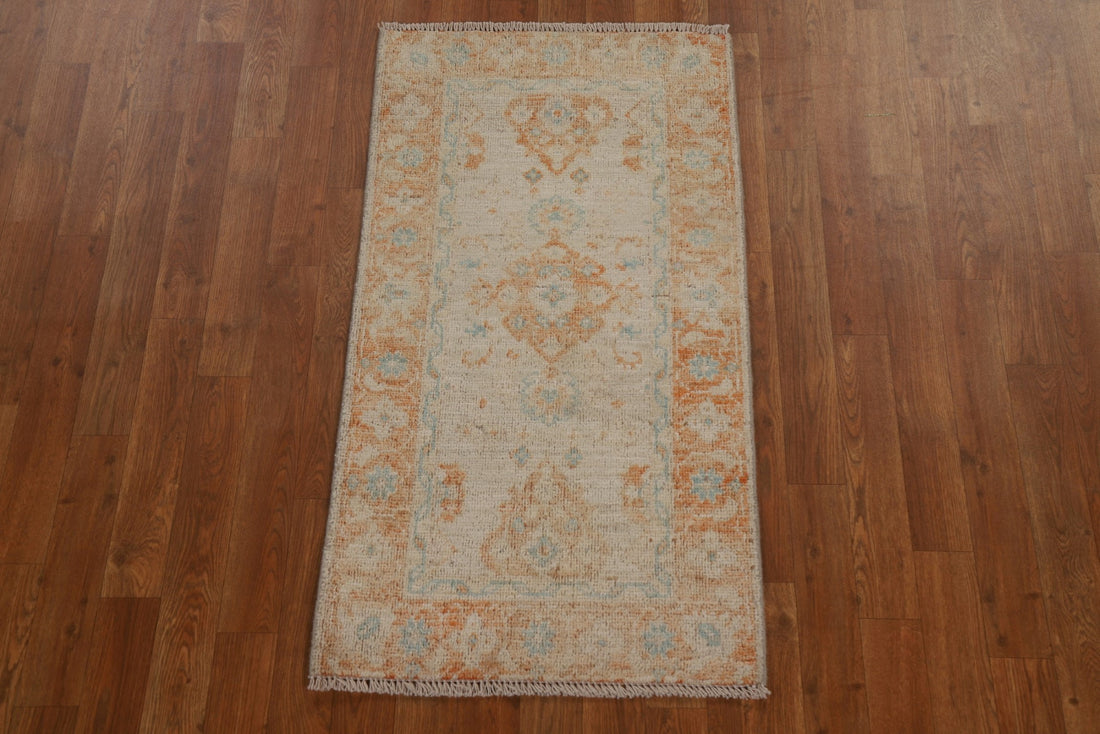 Vegetable Dye Oushak Oriental Wool Rug 2x4