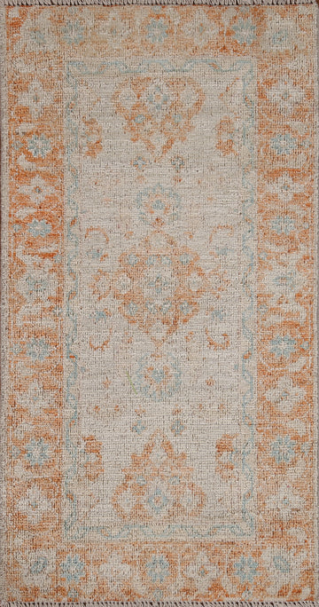 Vegetable Dye Oushak Turkish Rug 2x4