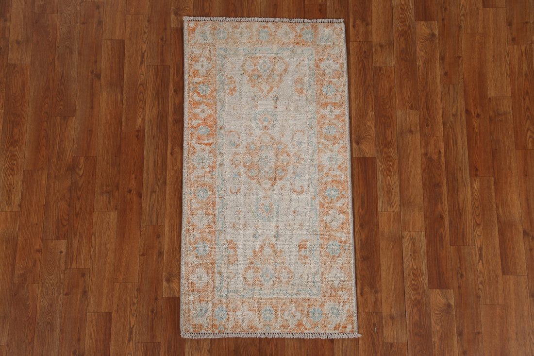 Vegetable Dye Oushak Turkish Rug 2x4