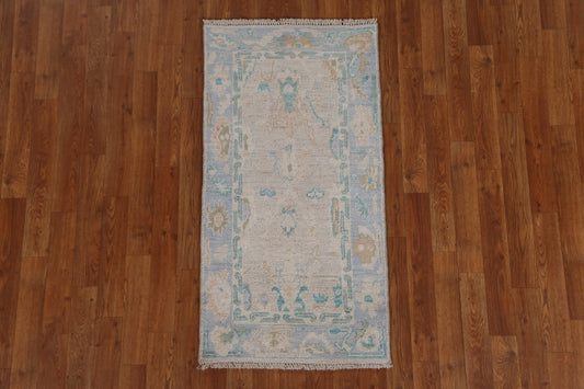 Muted Oushak Turkish Rug 2x4