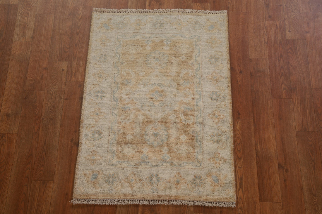 Vegetable Dye Oushak Turkish Area Rug 2x3