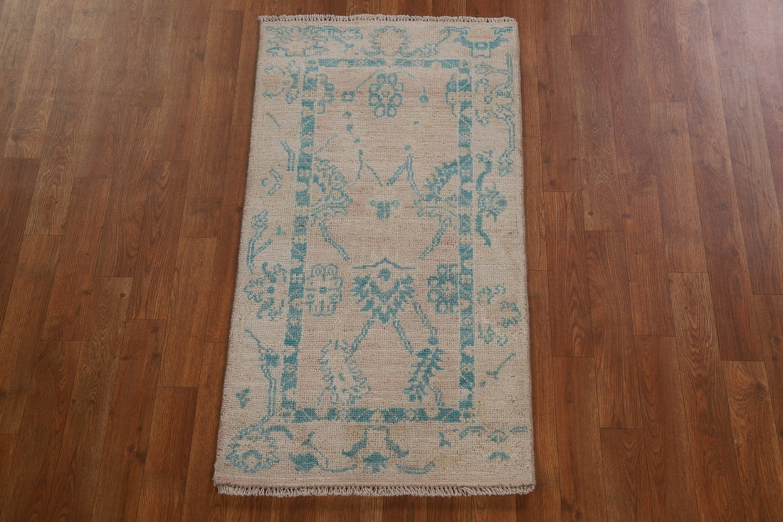 Handmade Wool Oushak Oriental Area Rug 2x4