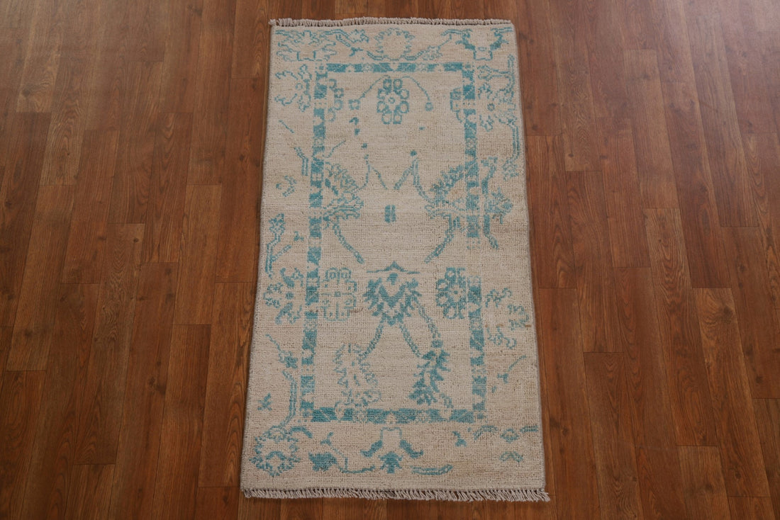 Handmade Oushak Oriental Wool Rug 2x4