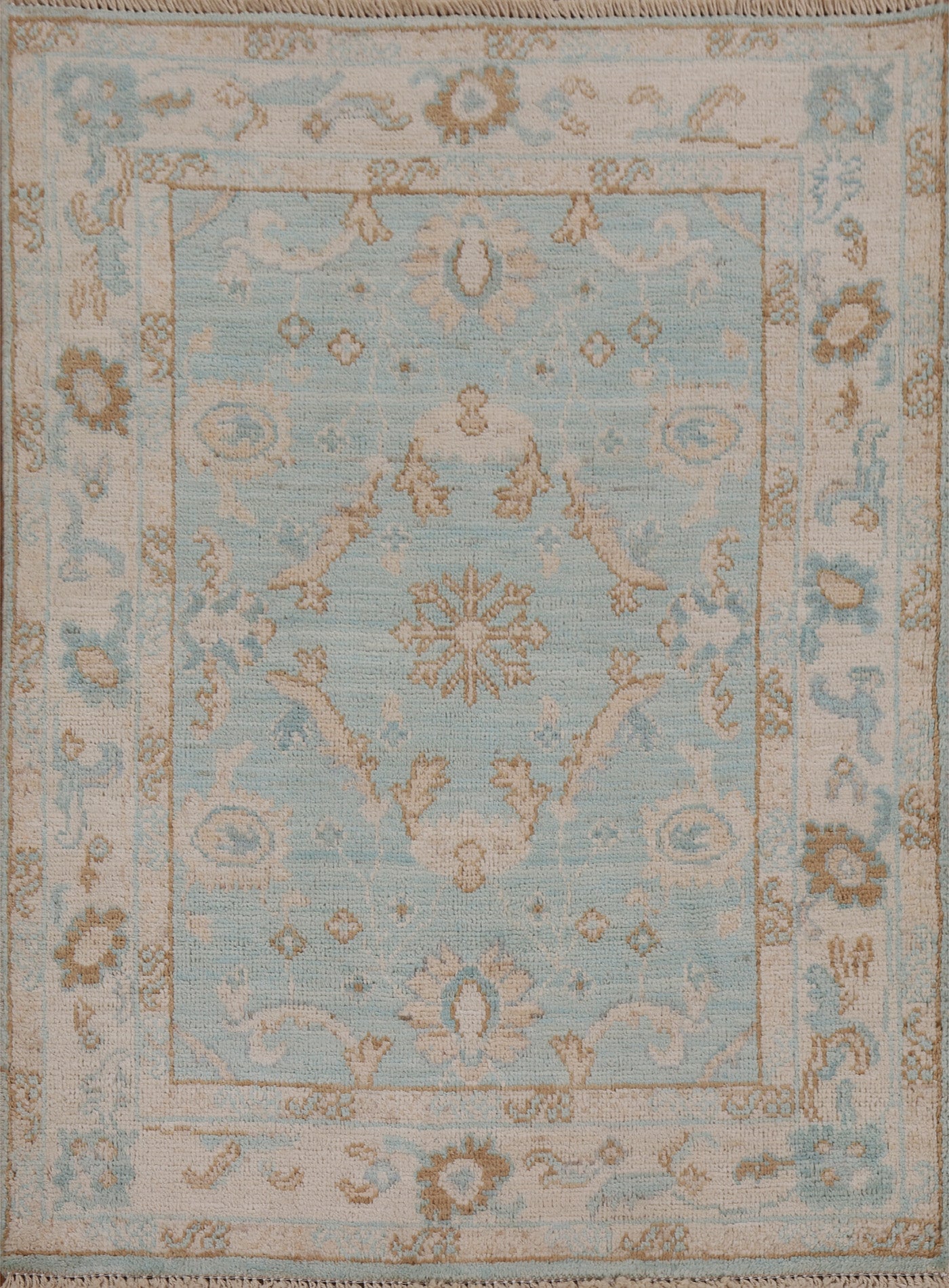 Wool Handmade Oushak Turkish Area Rug 3x4