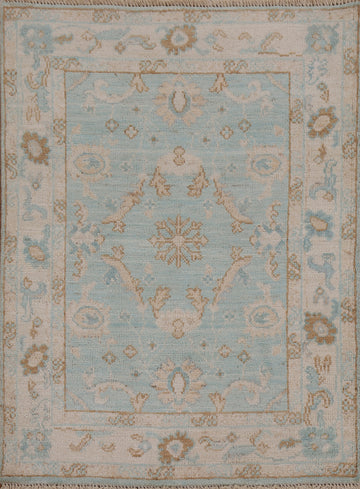 Wool Handmade Oushak Turkish Area Rug 3x4