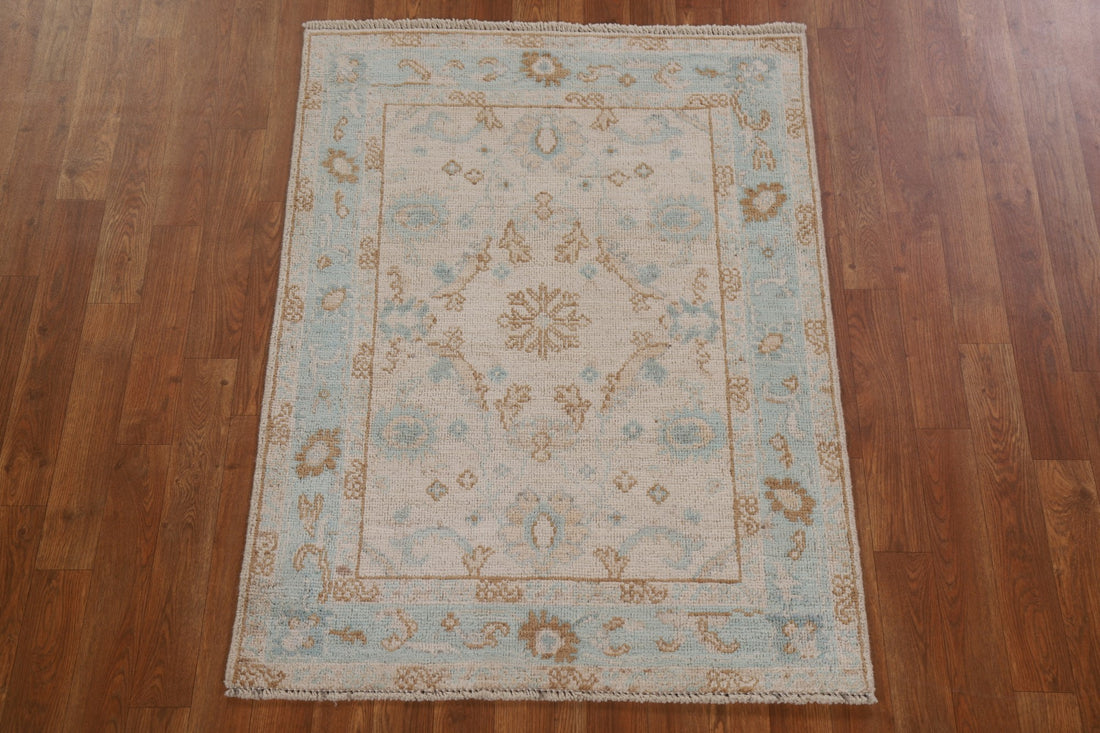 Geometric Oushak Oriental Area Rug 3x4
