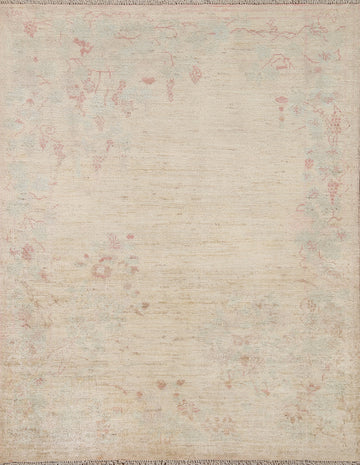 Vegetable Dye Oushak Oriental Area Rug 4x5