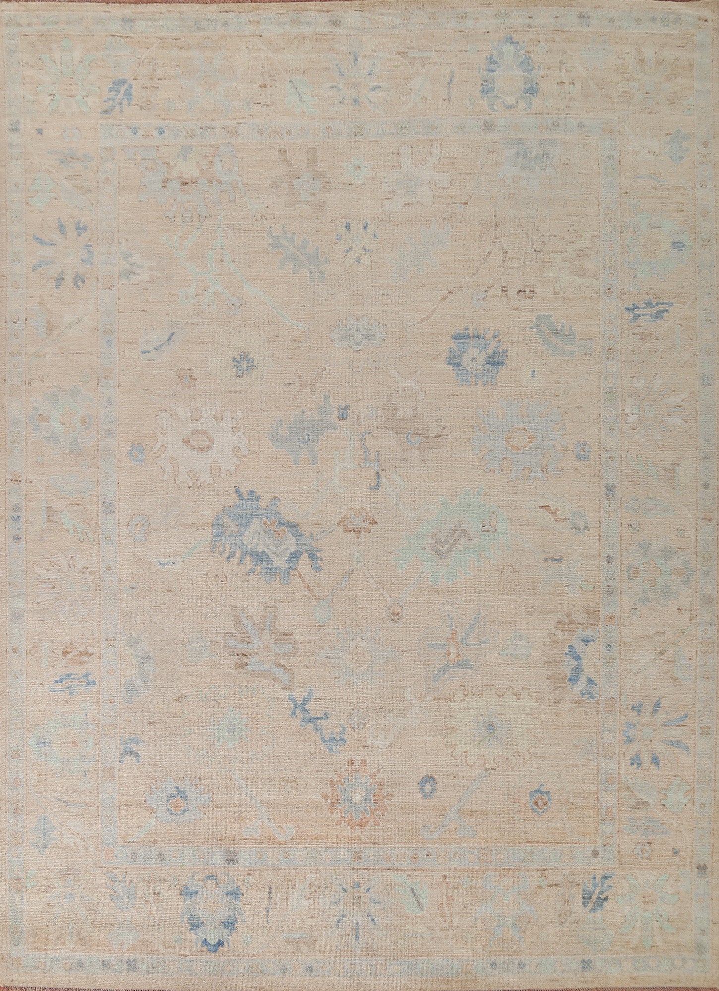 Vegetable Dye Oushak Turkish Area Rug 8x10