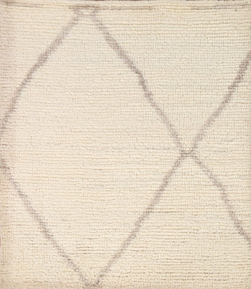 Wool Moroccan Oriental Area Rug 4x5