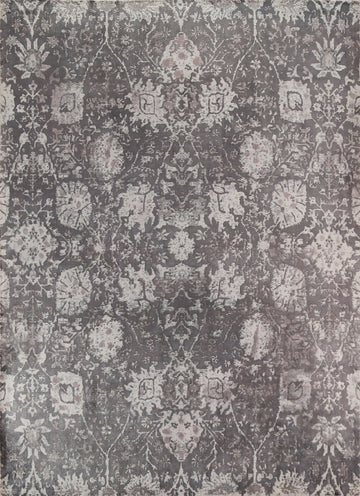 Charcoal Art & Craft Oriental Area Rug 8x10