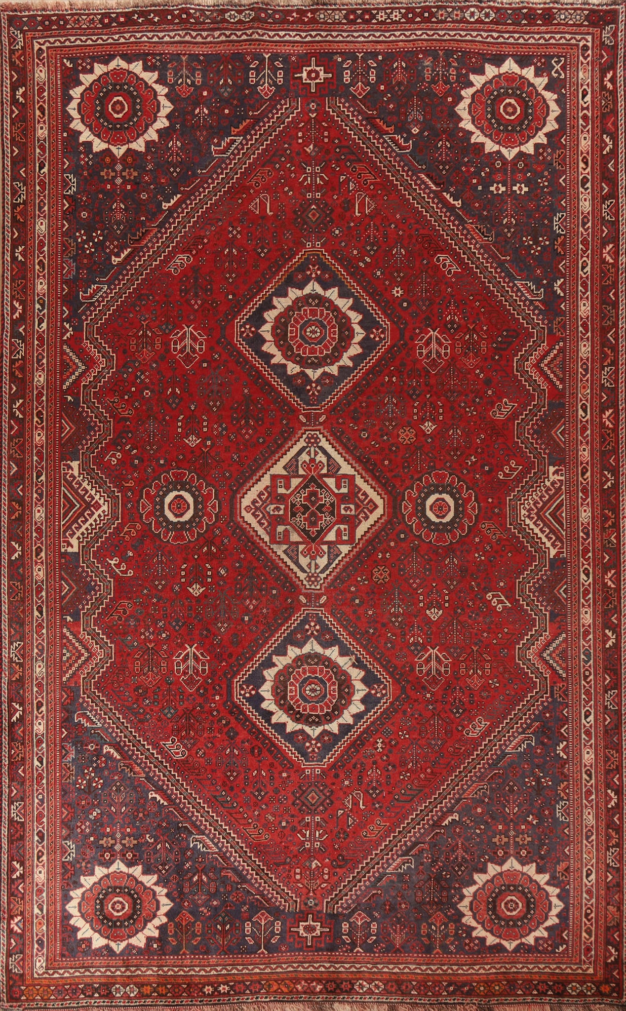 Vegetable Dye Qashqai Persian Area Rug 7x10