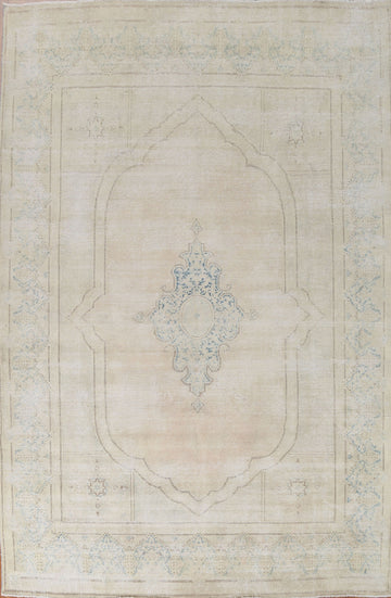 Distressed Kerman Persian Area Rug 9x12