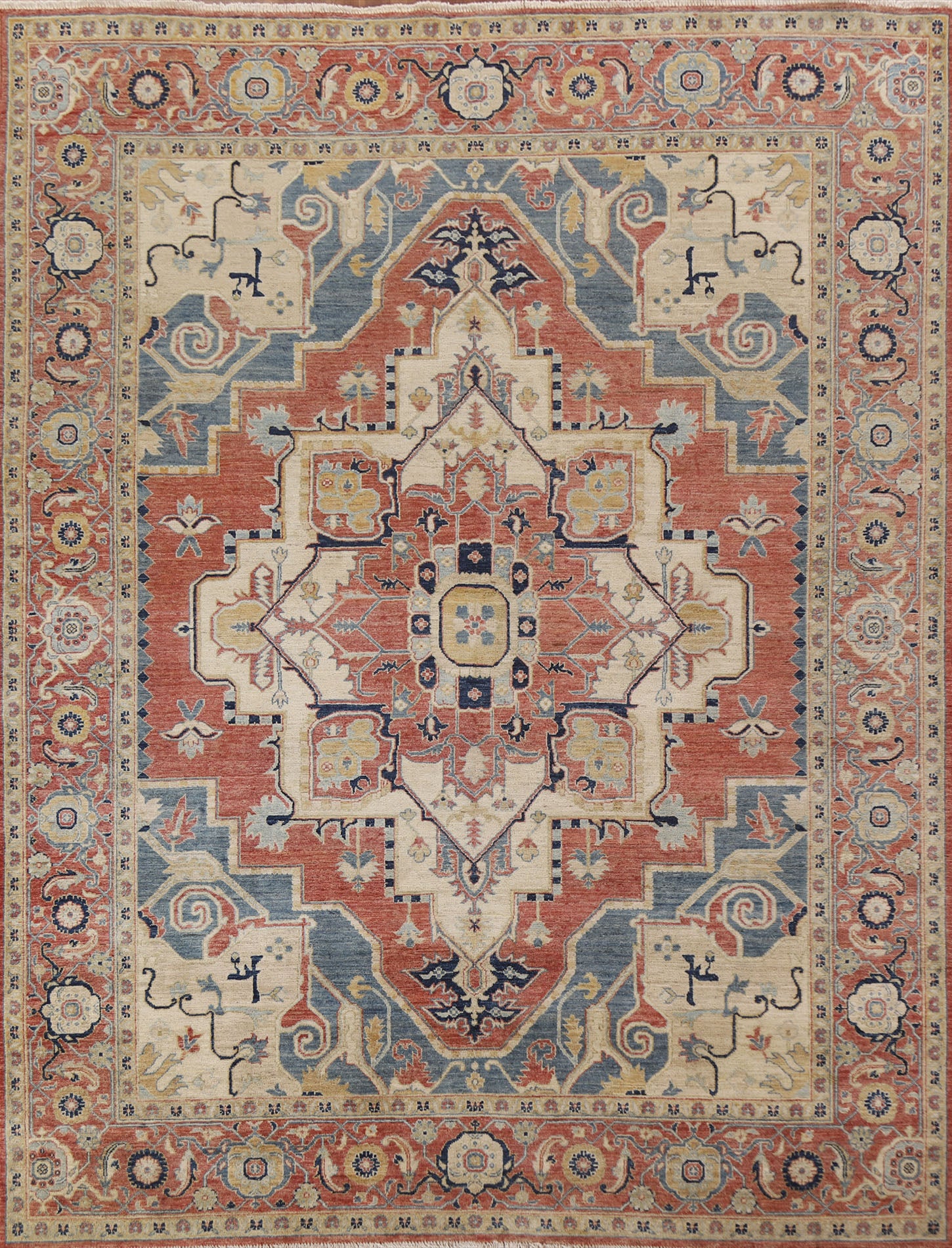 Vegetable Dye Heriz Serapi Persian Area Rug 8x10