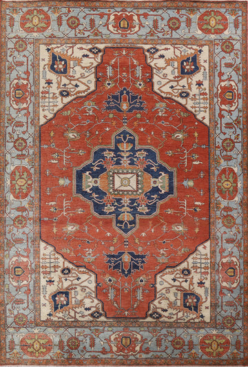 Vegetable Dye Heriz Serapi Persian Area Rug 9x12