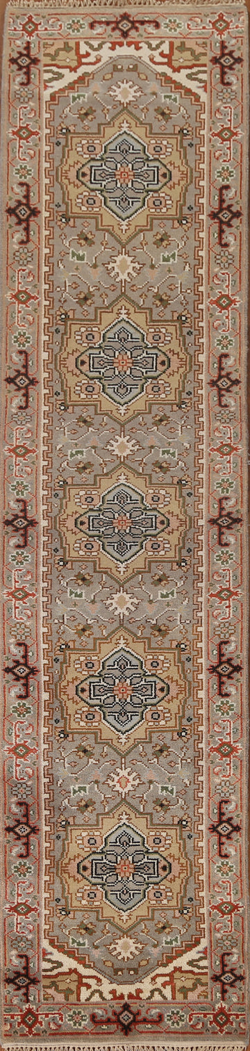 Geometric Heriz Serapi Runner Rug 3x12
