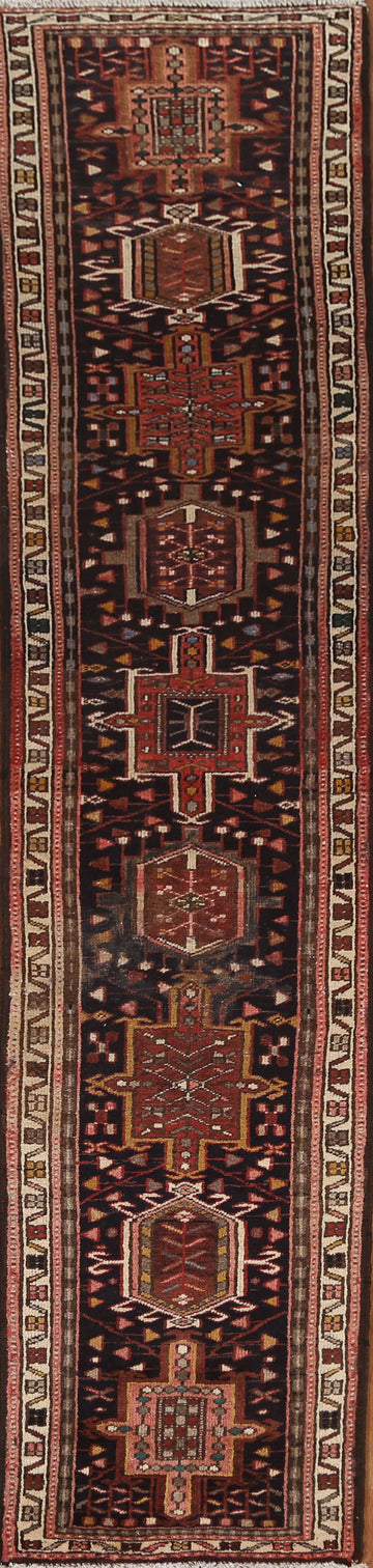 Vegetable Dye Gharajeh Persian Runner Rug 2x11