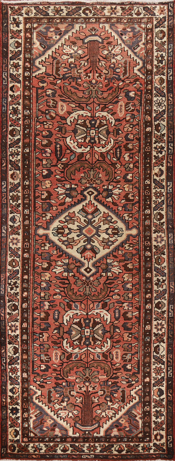 Vintage Hamedan Persian Runner Rug 4x11