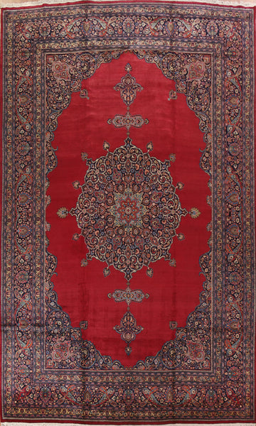 Antique Vegetable Dye Mahal Persian Large Rug 12x18