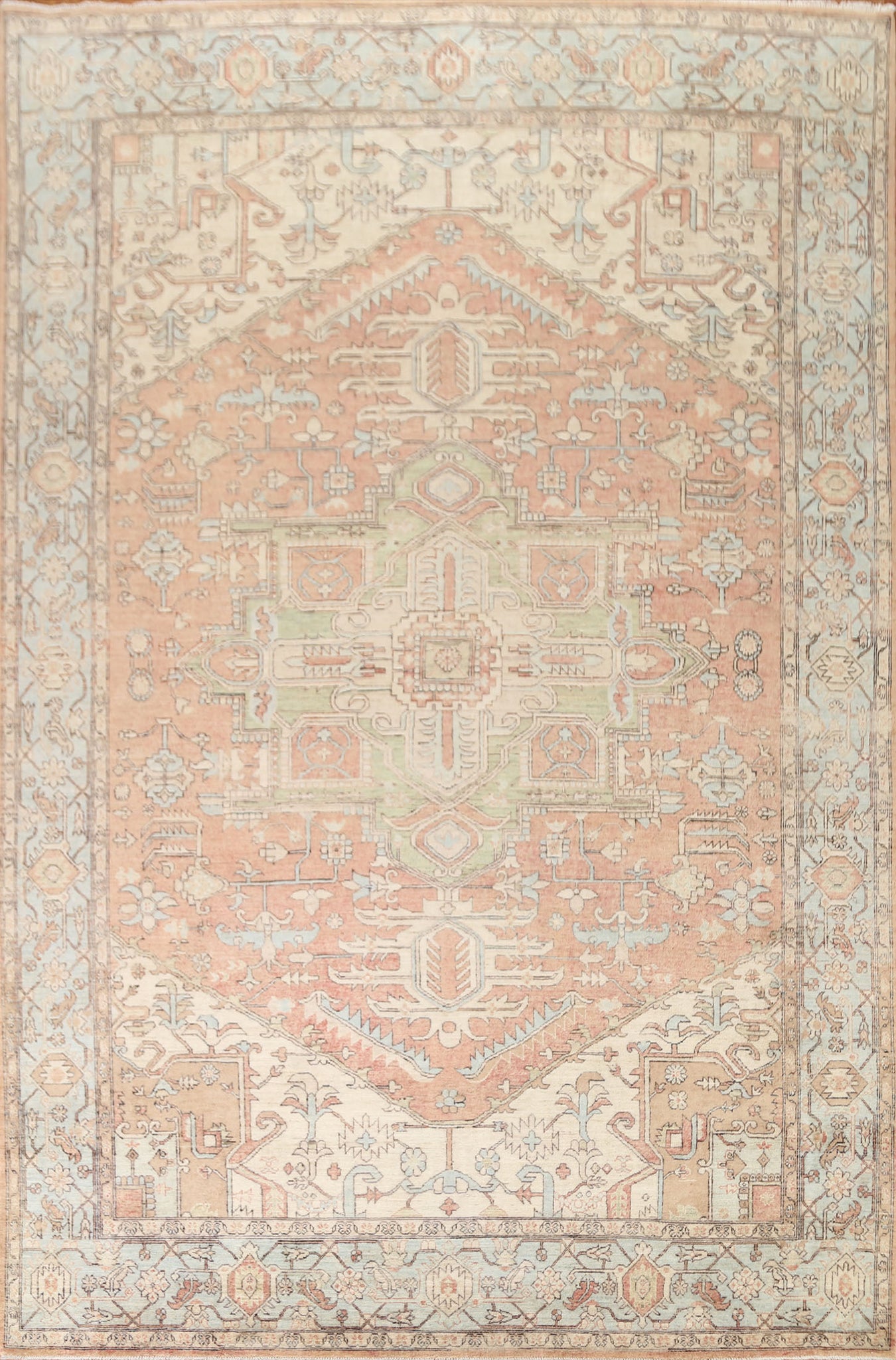 Vegetable Dye Heriz Serapi Persian Area Rug 9x12