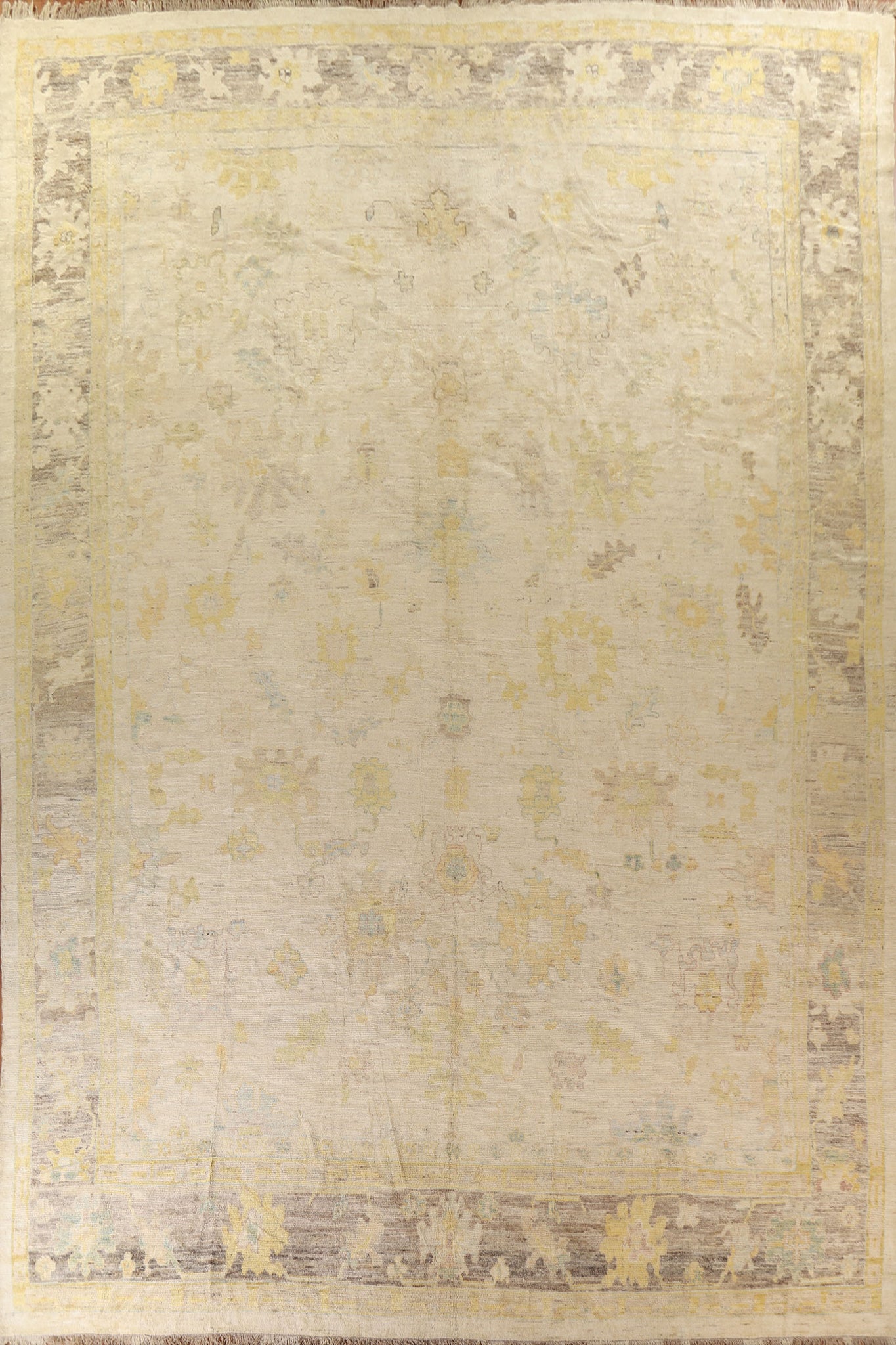 Vegetable Dye Oushak Turkish Large Rug 16x20