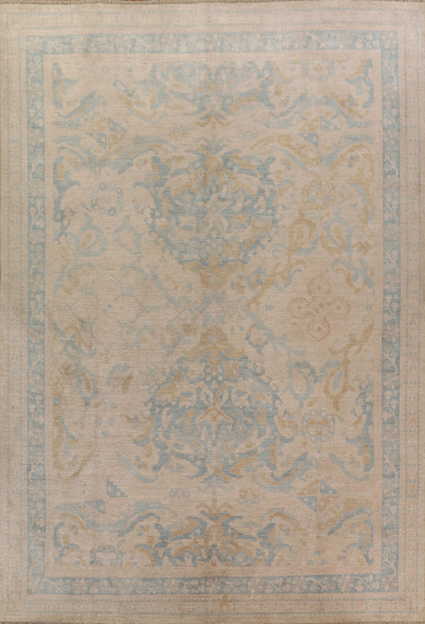 Vegetable Dye Oushak Turkish Area Rug 9x12