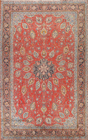 Vintage Floral Sarouk Persian Area Rug 8x12