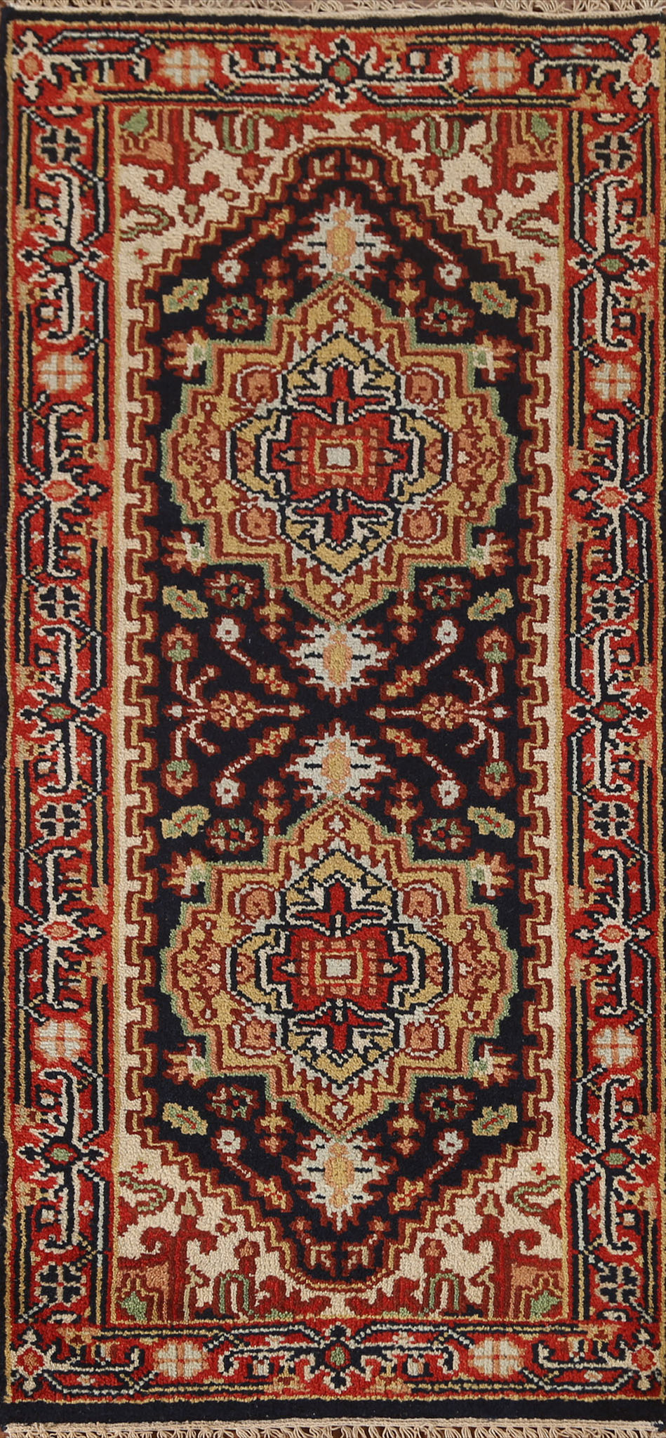 Geometric Heriz Serapi Runner Rug 2x6