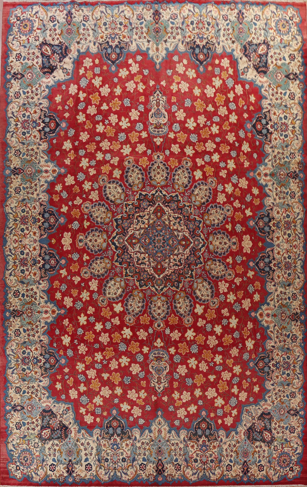 Vegetable Dye Isfahan Persian Large Rug 11x15