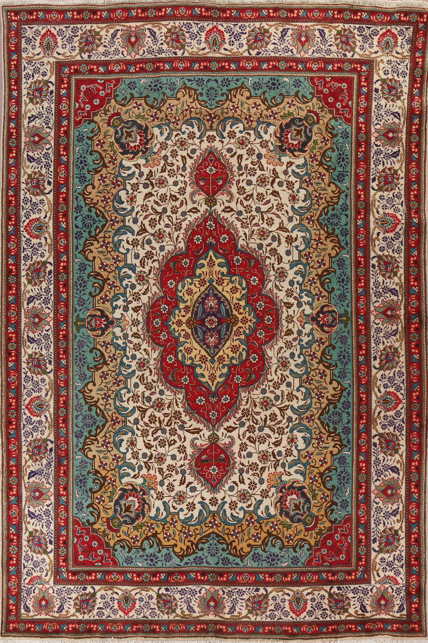 Vintage Tabriz Persian Area Rug 8x11