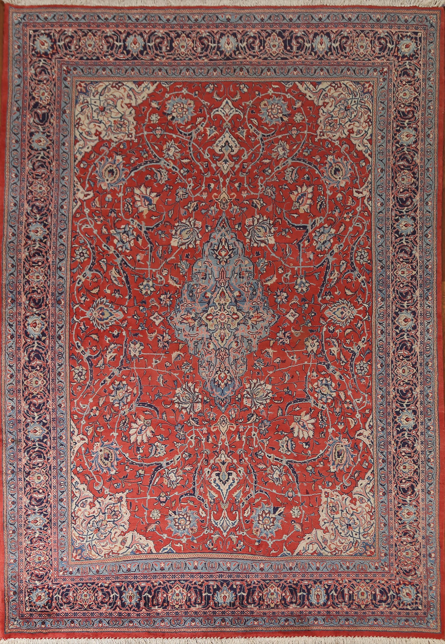 Vintage Wool Sarouk Persian Area Rug 8x11