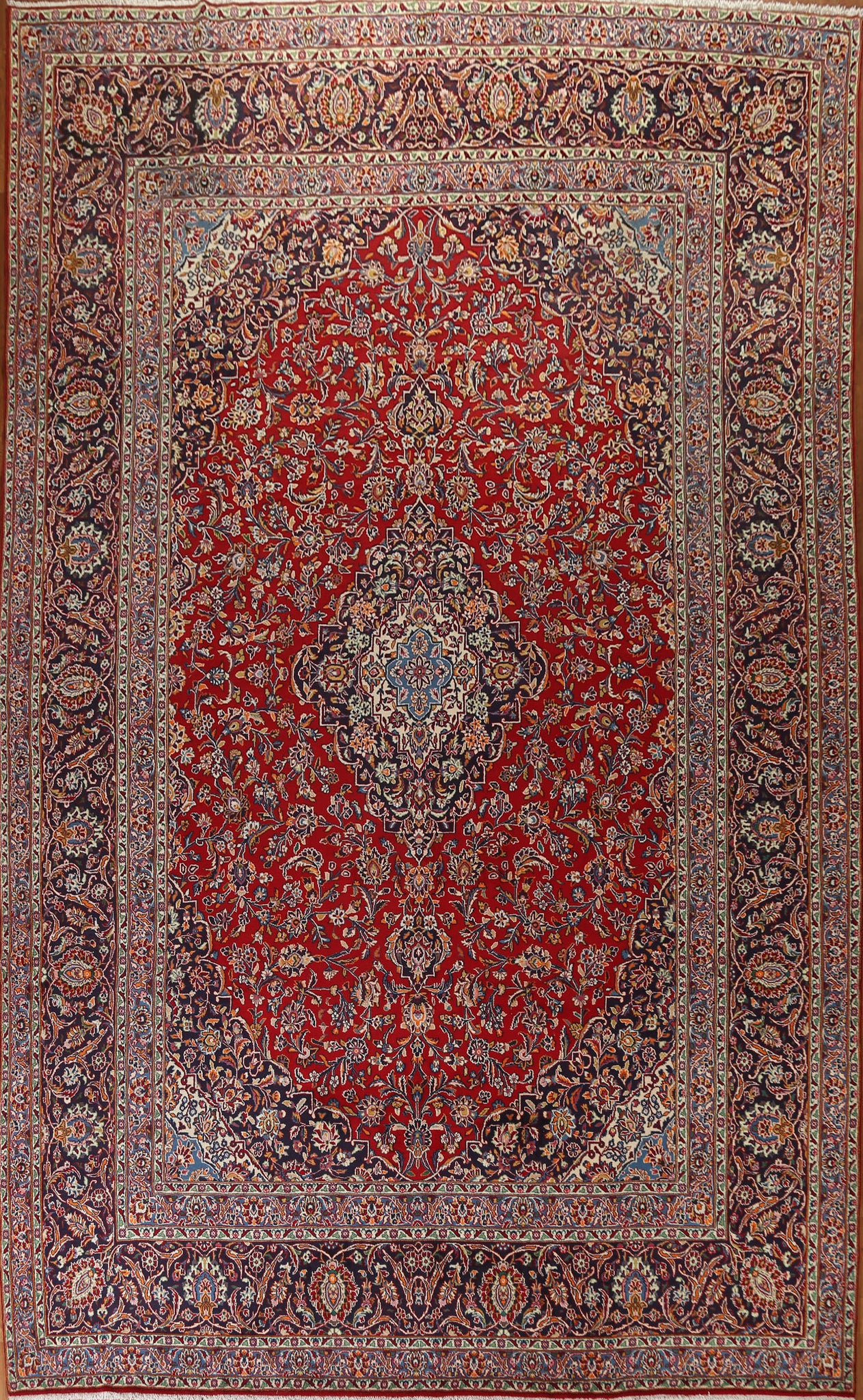 Traditional Kashan Persian Large Rug 12x17