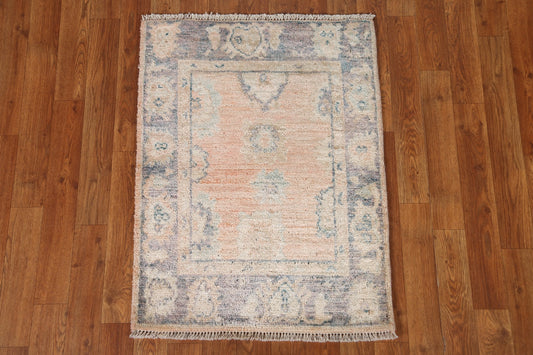 Geometric Oushak Turkish Area Rug 2x3