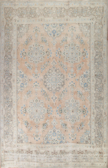Distressed Mashad Persian Area Rug 10x13