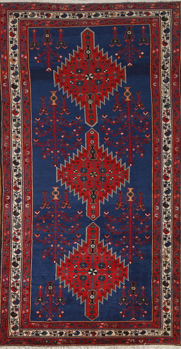 Tribal Blue Sirjan Persian Area Rug 5x9