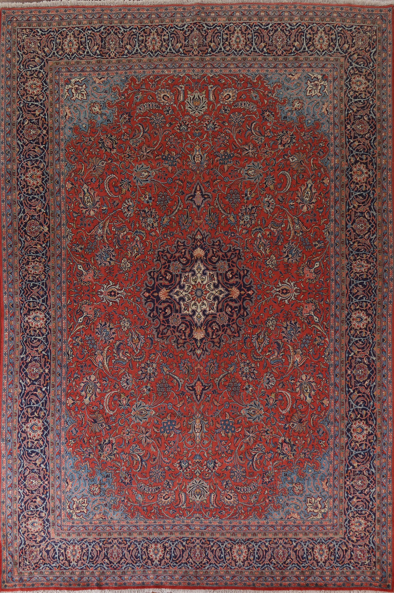 Vintage Floral Sarouk Persian Area Rug 10x13