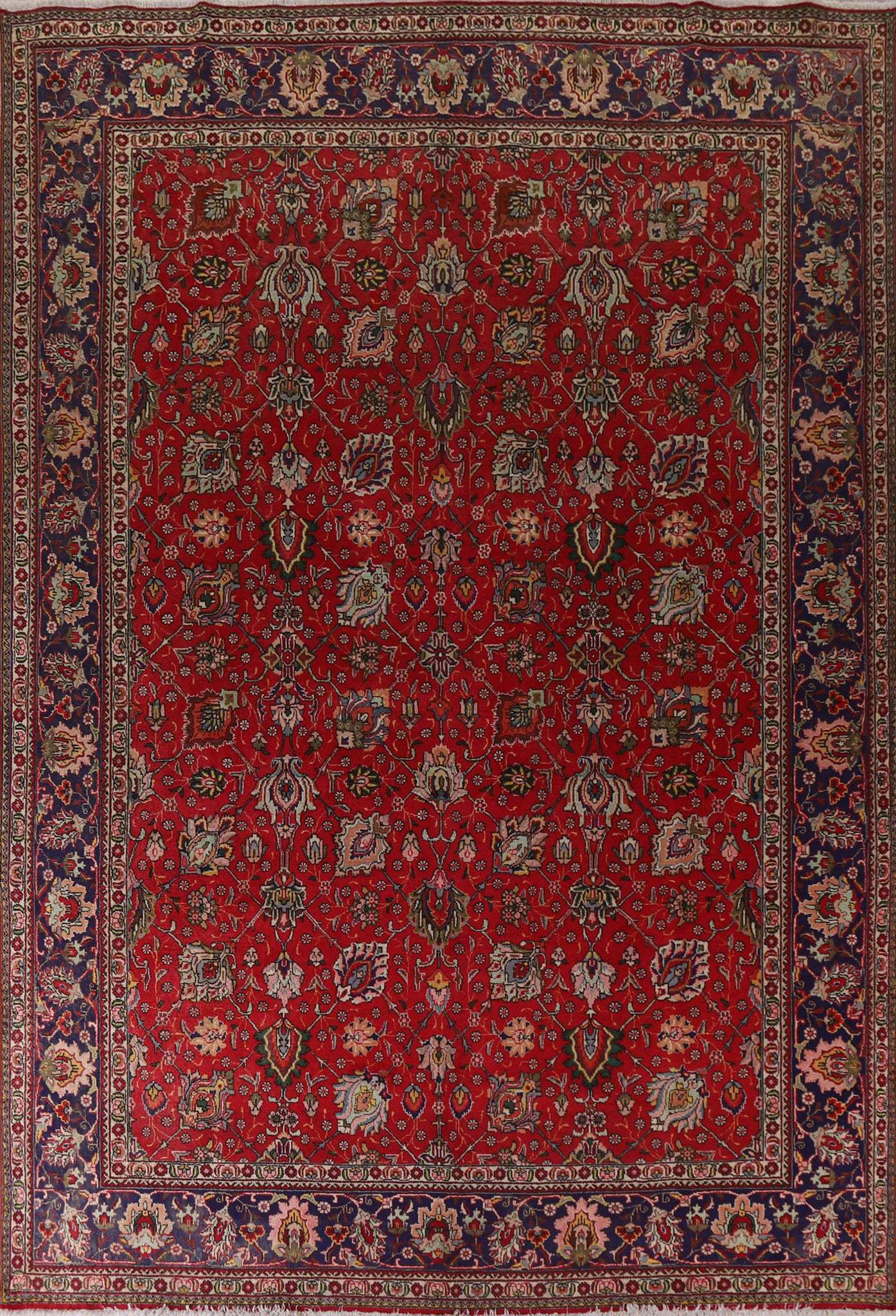 All-Over Floral Tabriz Persian Area Rug 10x13