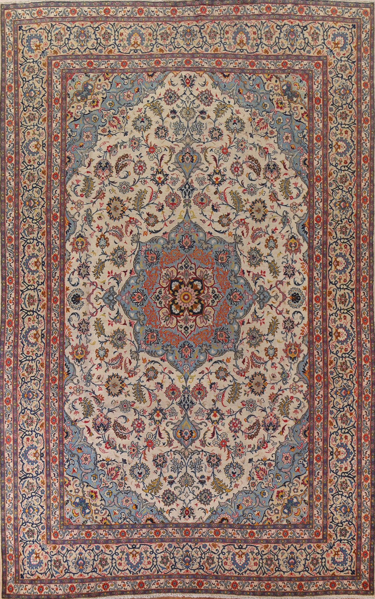 Vegetable Dye Kashan Persian Area Rug 9x13