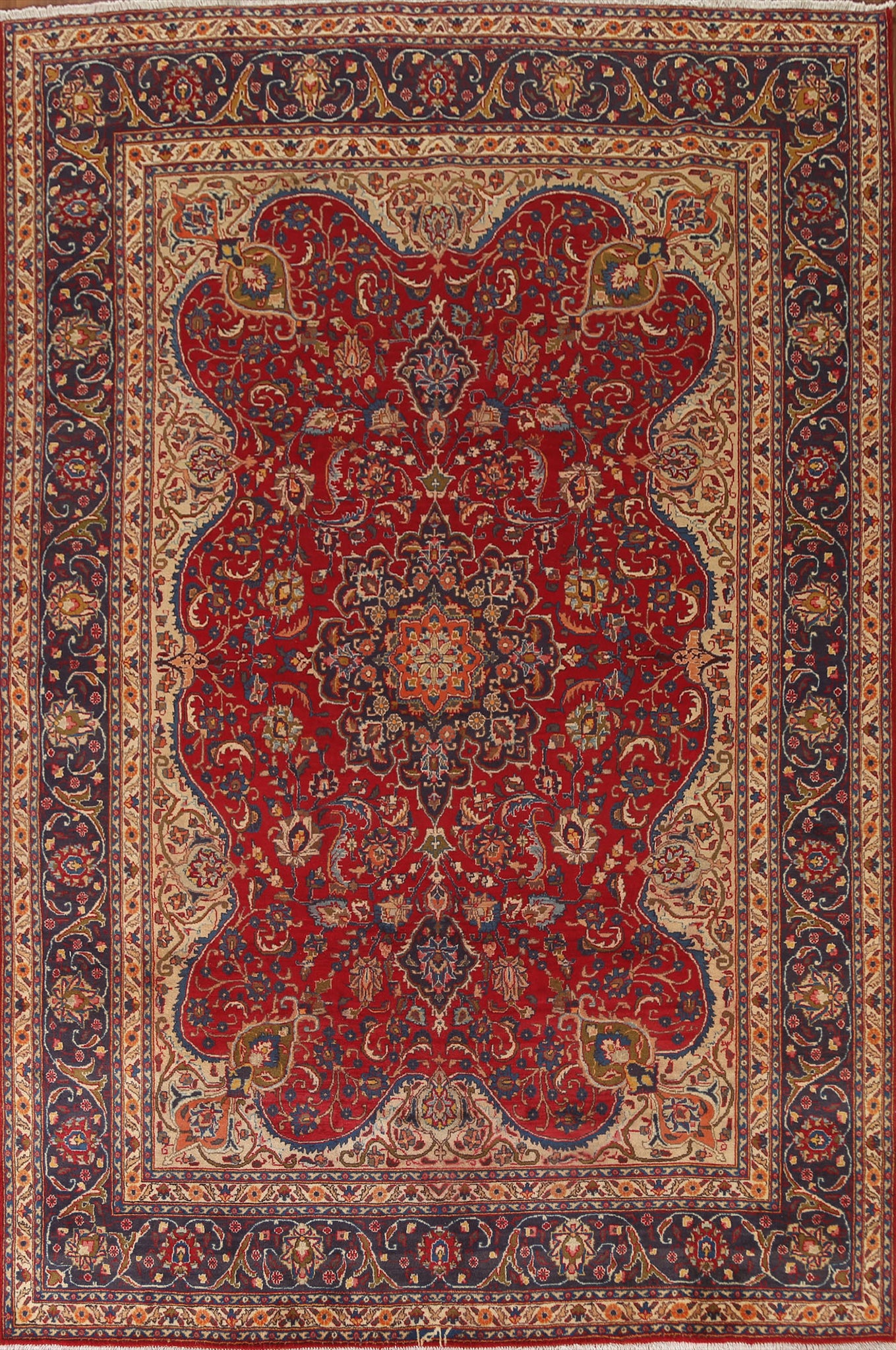 Floral Red Kashmar Persian Area Rug 8x11