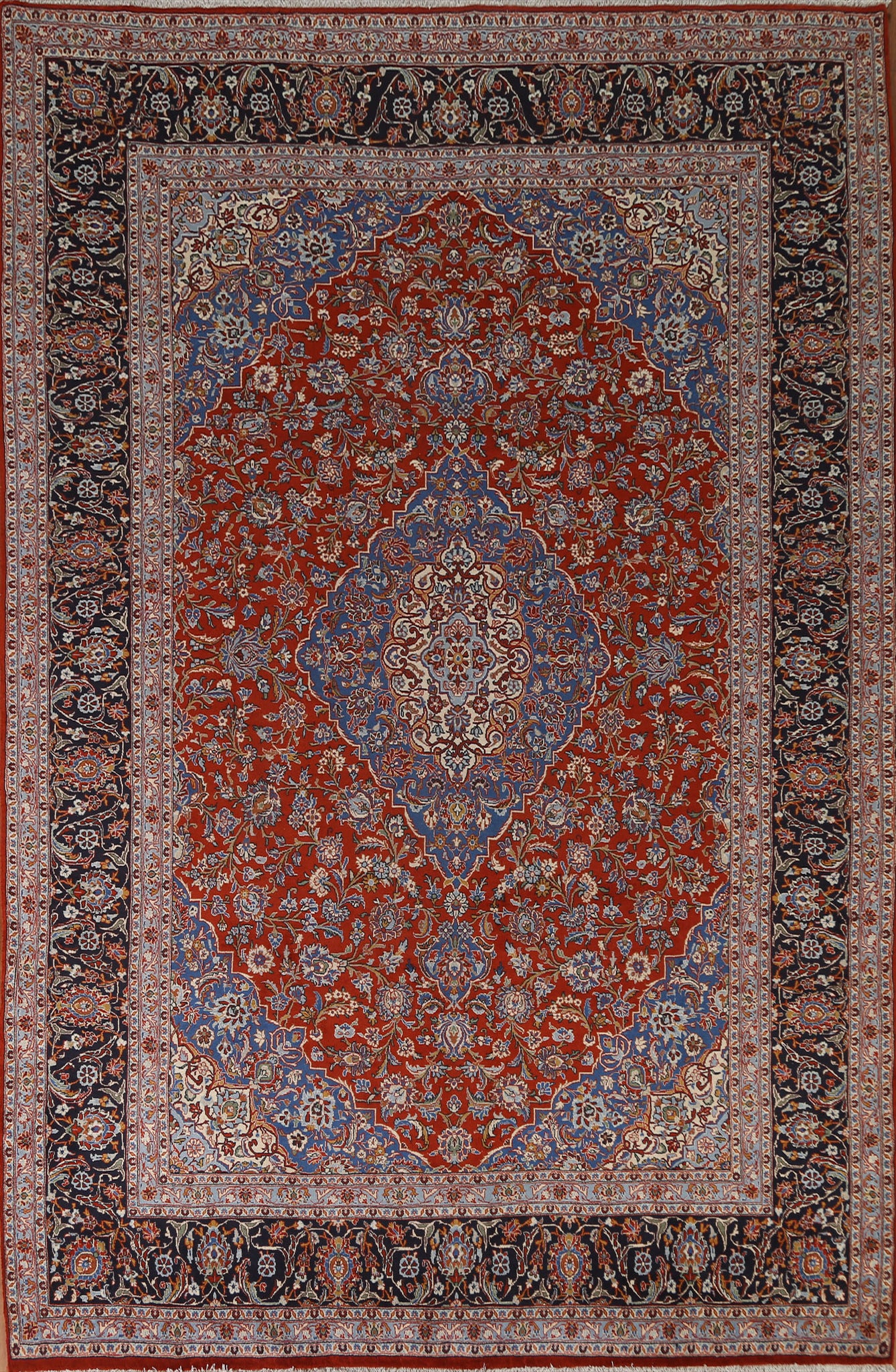 Vegetable Dye Kashan Persian Area Rug 8x11