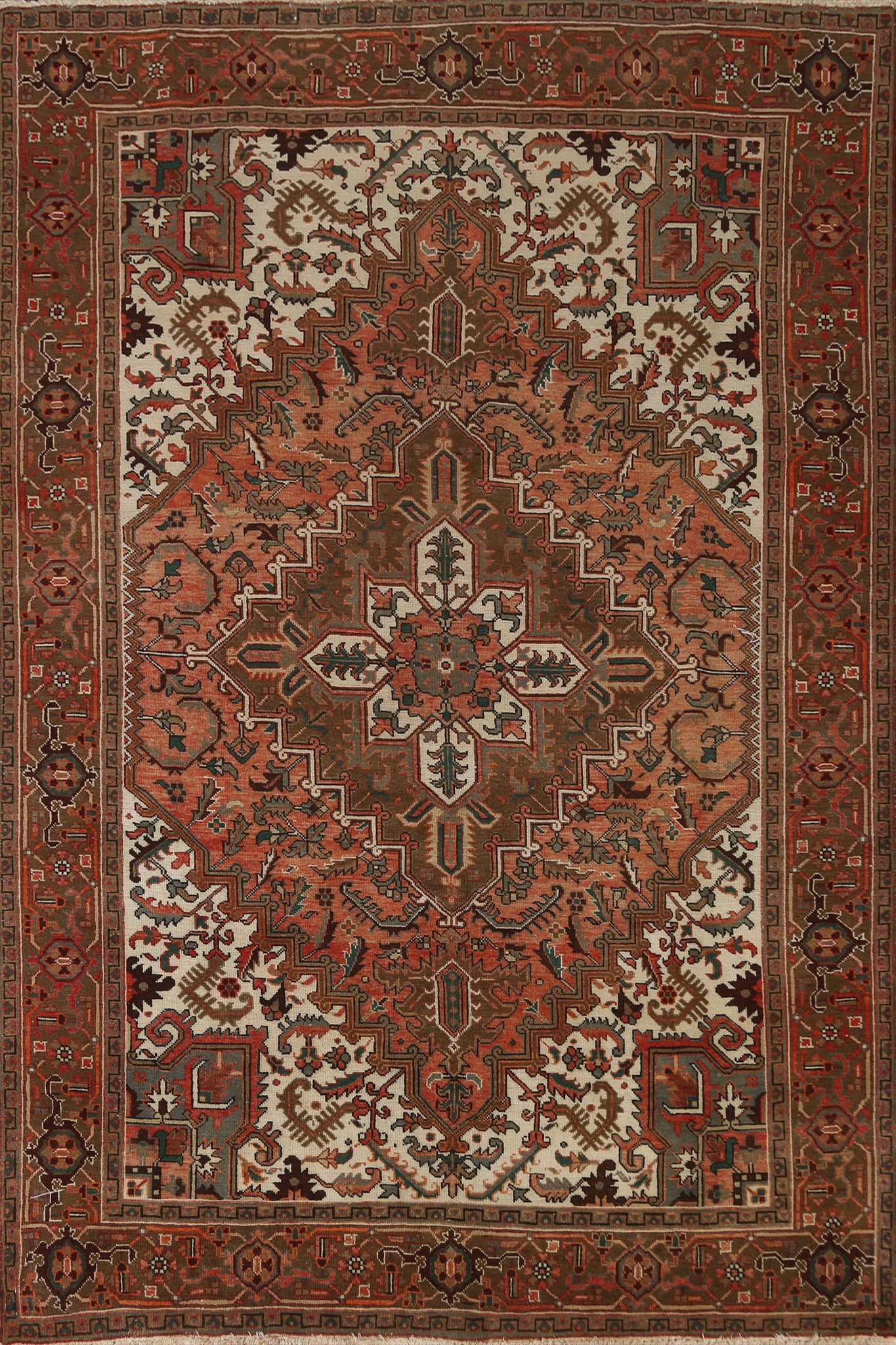 Vegetable Dye Heriz Persian Area Rug 7x9