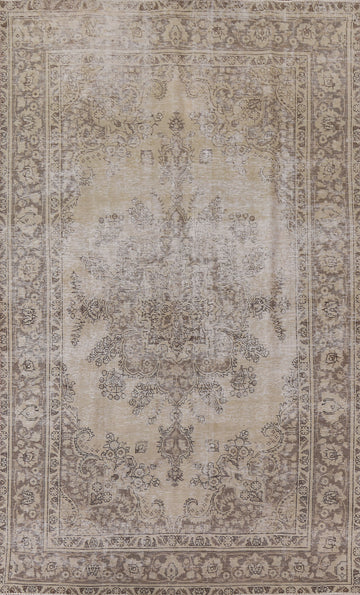 Distressed Tabriz Persian Area Rug 7x10