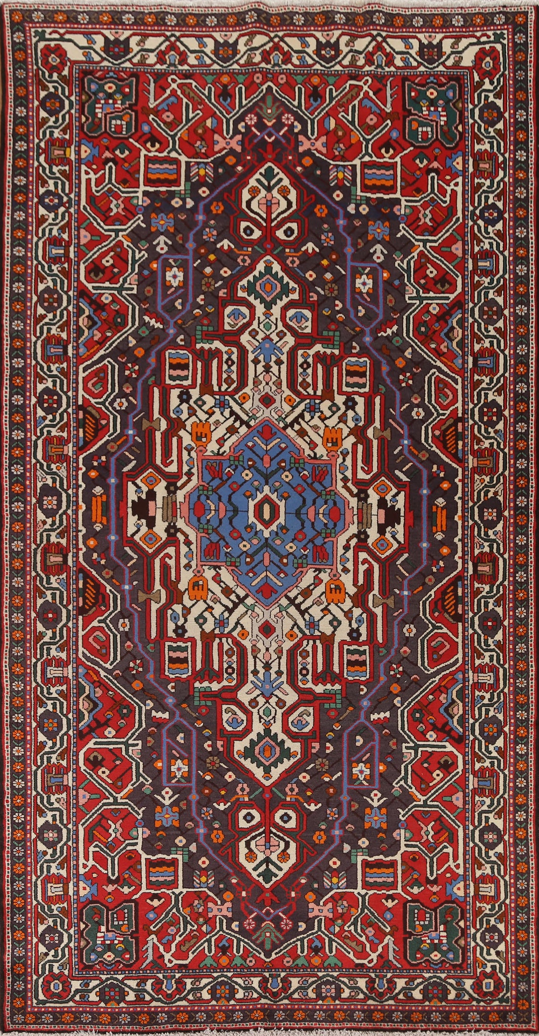 Handmade Bakhtiari Persian Area Rug 5x10