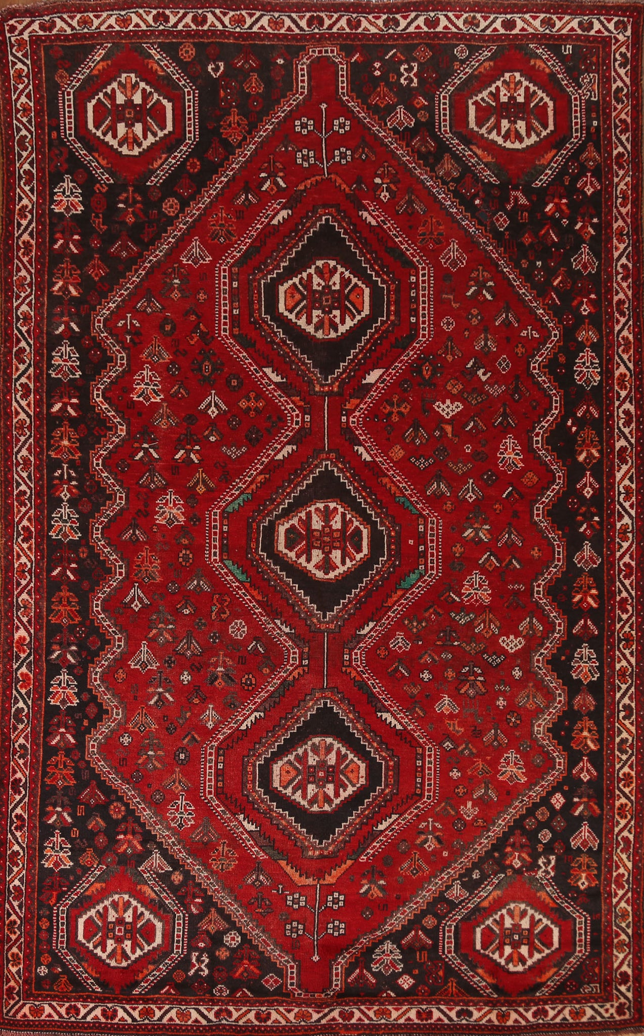 Vegetable Dye Qashqai Persian Area Rug 7x11