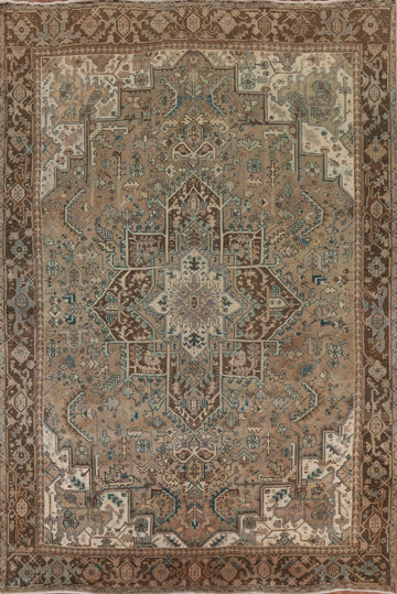 Vintage Wool Heriz Persian Area Rug 10x13