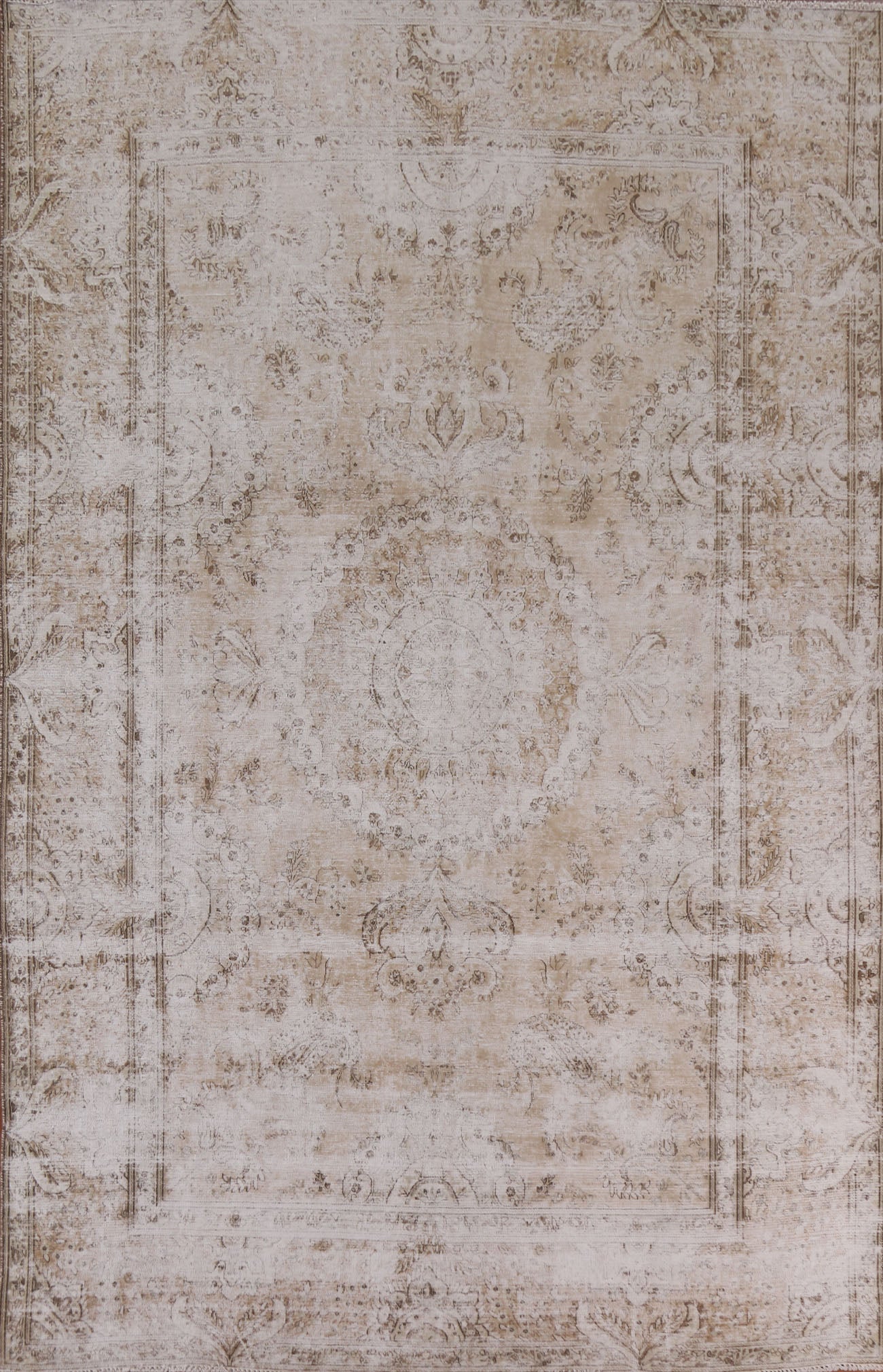 Antique Distressed Kerman Persian Area Rug 7x11