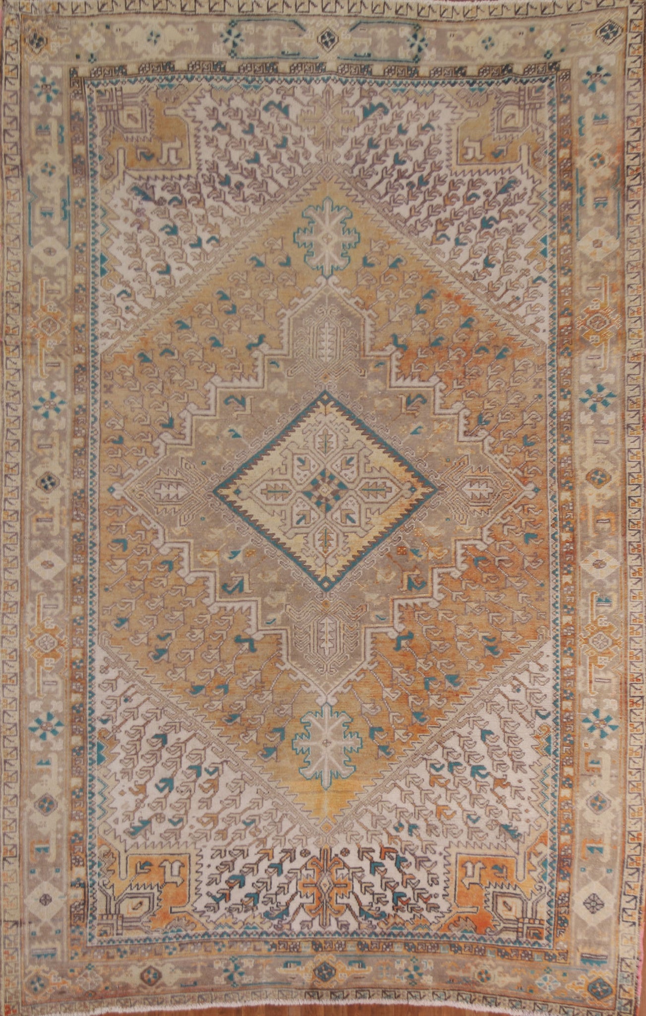 Vintage Wool Heriz Persian Area Rug 8x11