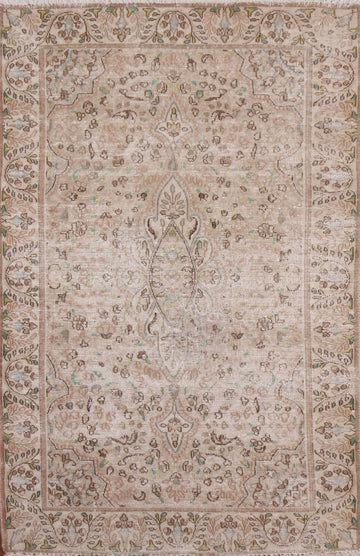 Distressed Wool Kerman Persian Rug 3x5