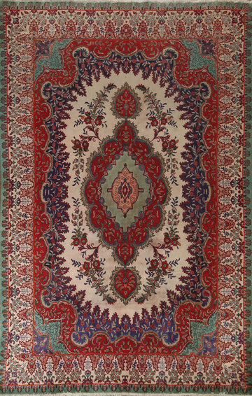 Vintage Floral Tabriz Persian Area Rug 8x11