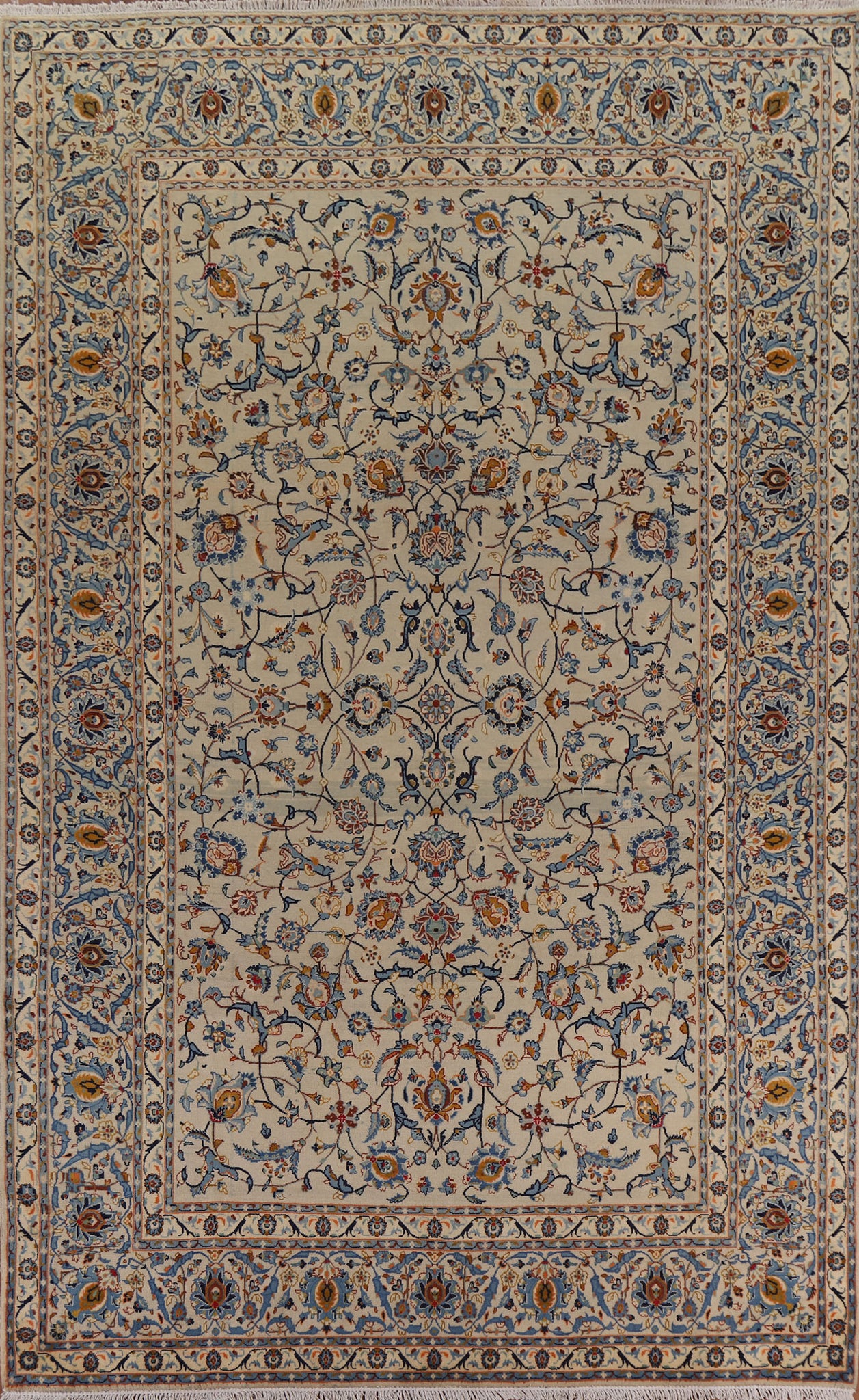 All-Over Floral Kashan Persian Area Rug 8x11